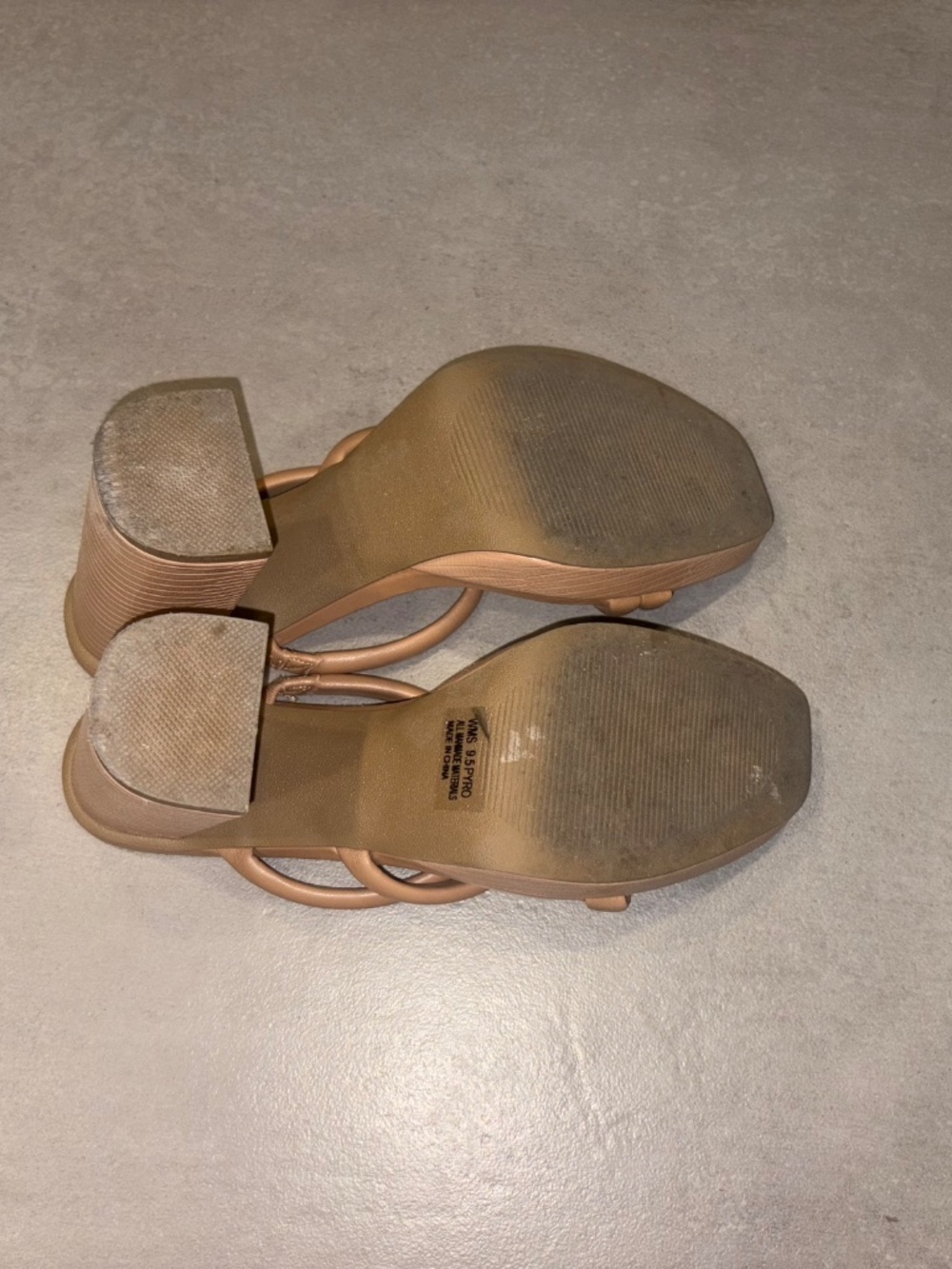 Dolce Vita Nude Strappy Platform Heels - Picture 4 of 4